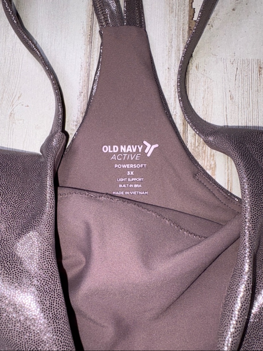 Old Navy Active Powersoft Metallic Camisole Tank Top Size 3X NWT! - Picture 3 of 12